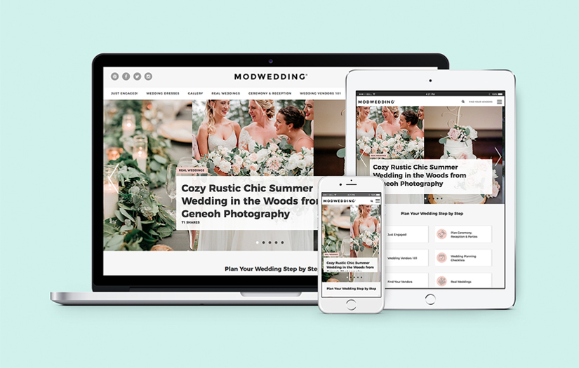 MODWedding: Website with Modern Clean Design screenshot 1
